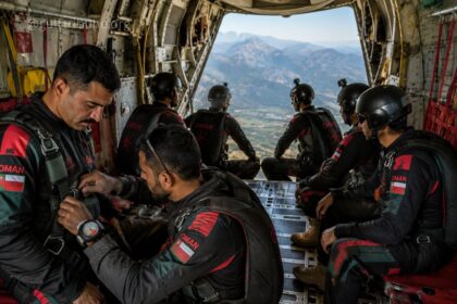 The Royal Army of Oman team wins the Italian freefall parachuting championship