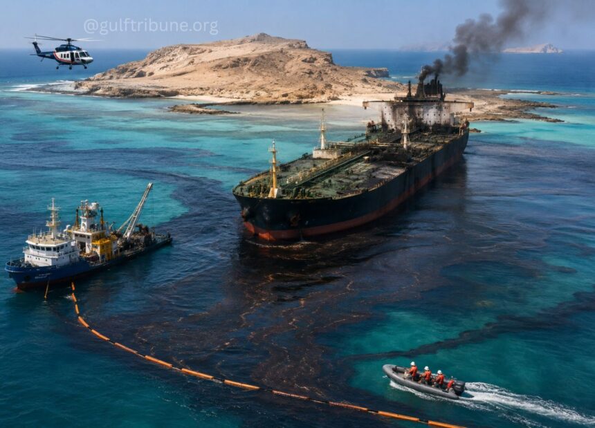 Oman Battles 390 Sq Km Oil Spill After Stranded Tanker Runs Aground in Marine Reserve